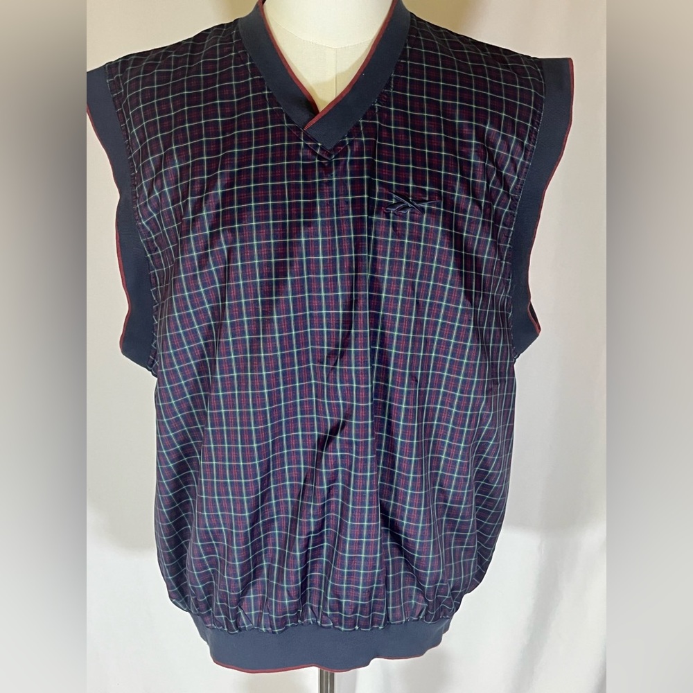 Vintage Reebok Plaid Golf Vest